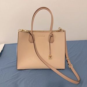 Michael Kors Mercer Large Color-Block Saffiano Leather Tote